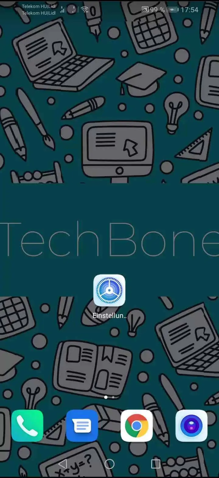 Widget zum Startbildschirm hinzufügen – EMUI: Schritt 1 – Tippe und halte eine freie Fläche auf dem Startbildschirm