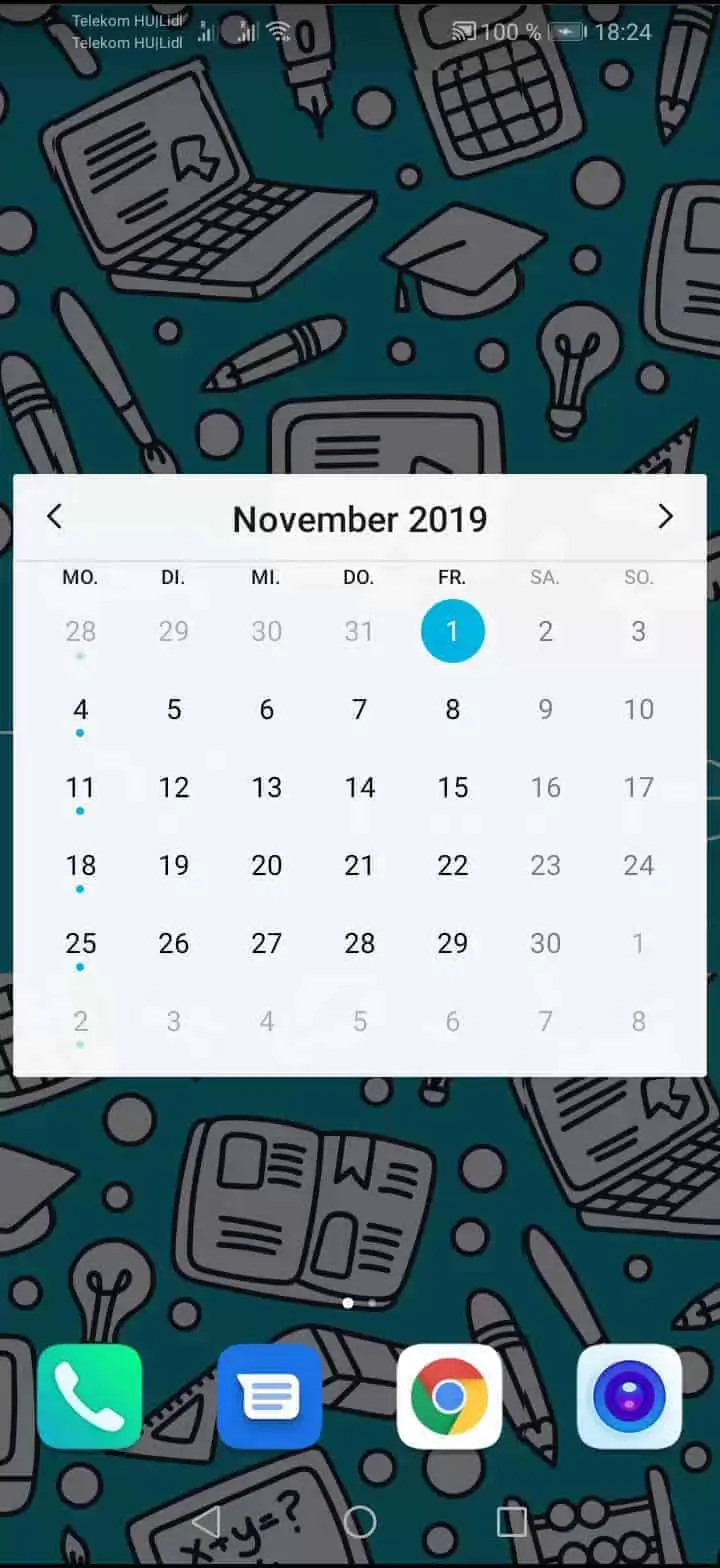 Widget verschieben – EMUI: Schritt 1 – Tippe und halte das gewünschte Widget