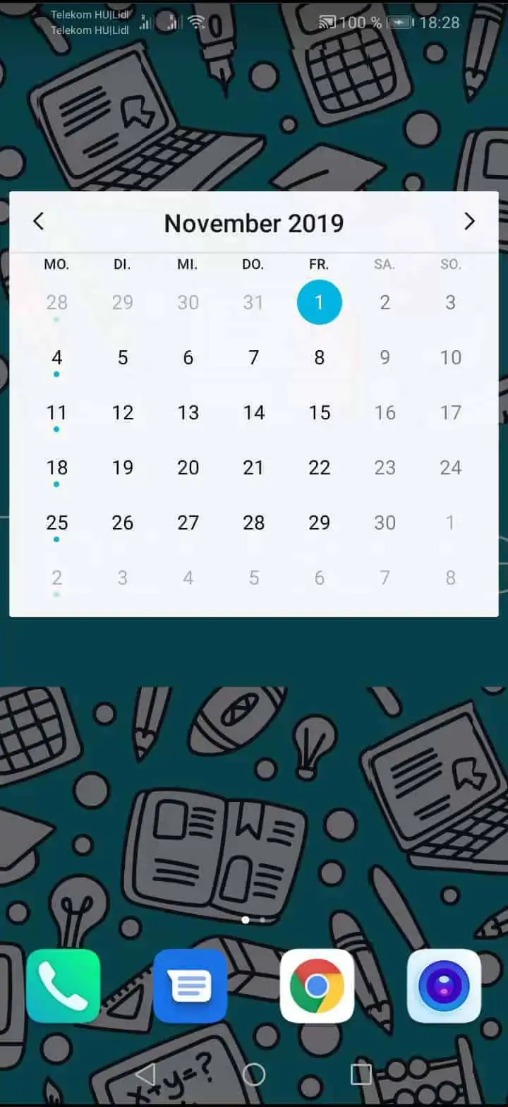 Größe eines Widgets ändern – EMUI: Schritt 1 – Tippe und halte das gewünschte Widget