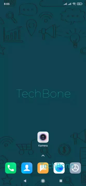 Kamera-App: Optischer Effekt der Popup-Kamera aktivieren oder deaktivieren – Smartphone: Schritt 1 – Kamera-App (Xiaomi - MIUI 12)