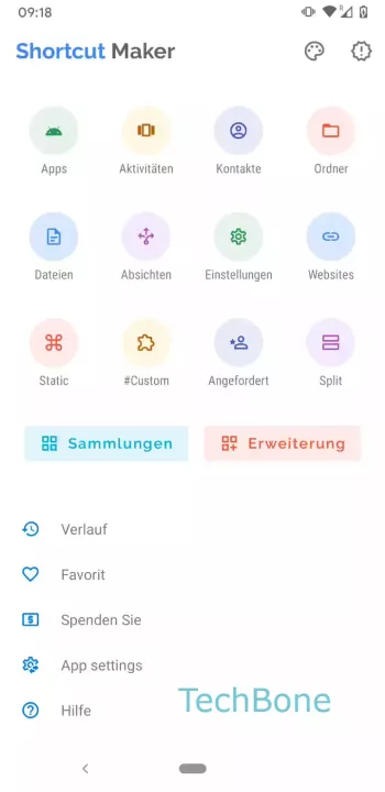 Kontakt-Verknüpfung zum Startbildschirm hinzufügen – Smartphone: Schritt 1 – Kontakte (Shortcut Maker)