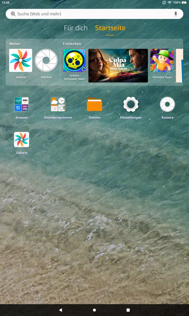 Foto aus der Galerie-App drucken – Fire OS 8: Schritt 1 – Galerie-App öffnen