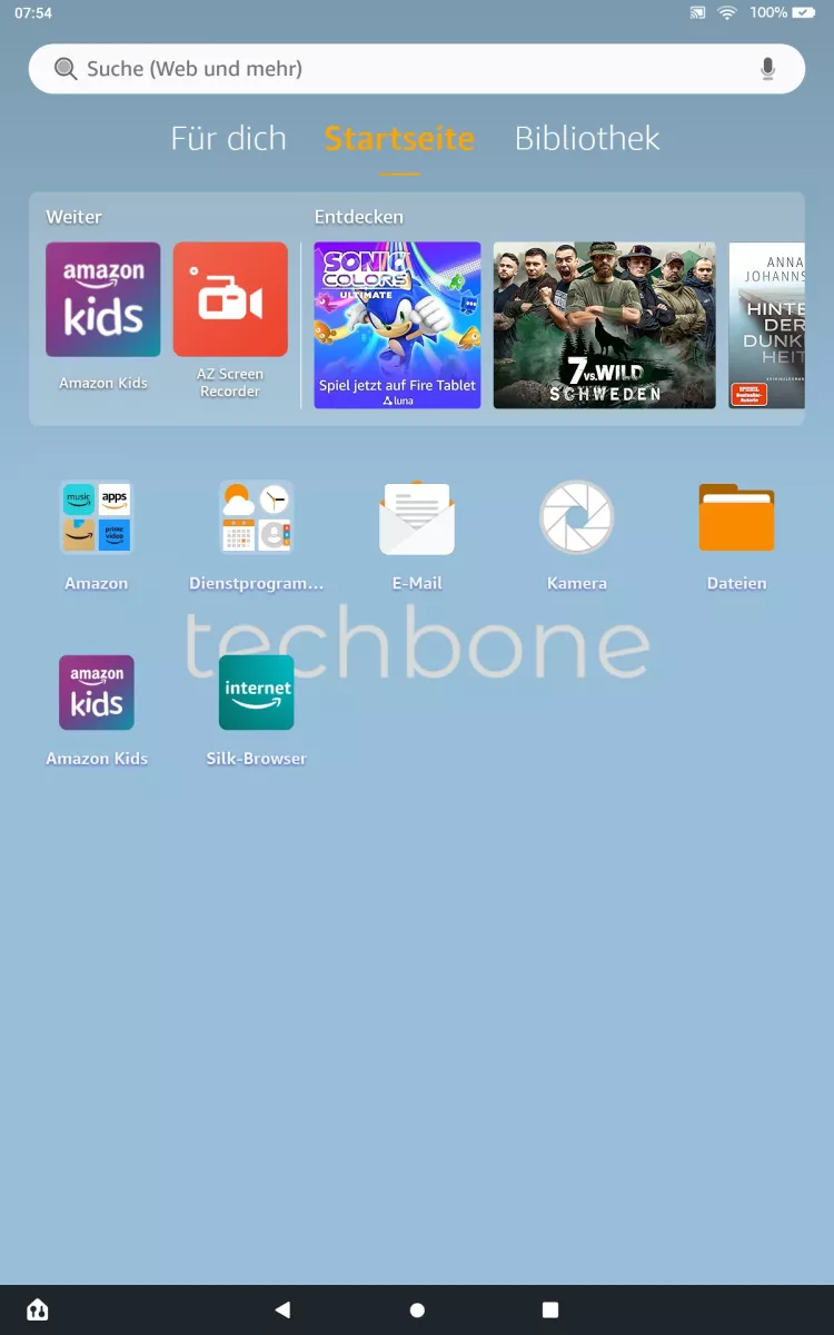 Browser: Zulassen oder sperren – Tablet: Schritt 1 – Dashboard öffnen