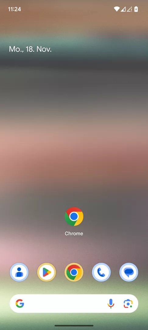 Passwort manuell im Browser speichern – Android 15: Schritt 1 – Chrome-App öffnen