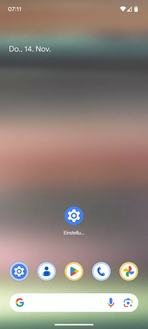 Displaysperre: Passwort ändern – Android 15: Schritt 1 – Einstellungen-App öffnen