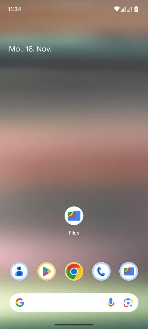 APK-Datei installieren – Android 15: Schritt 1 – Files-App öffnen