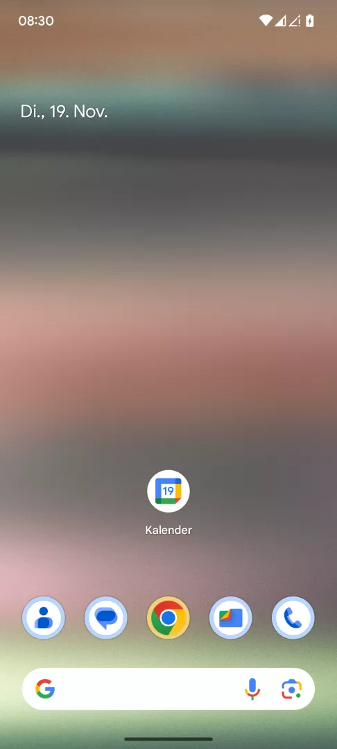 Kurze Termine als 30-Minuten-Block anzeigen – Android 15: Schritt 1 – Kalender-App öffnen