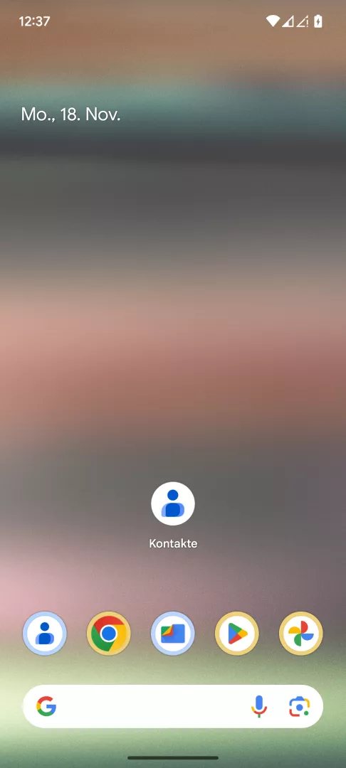 Kontakt auf Startbildschirm ablegen – Android 15: Schritt 1 – Kontakte-App öffnen