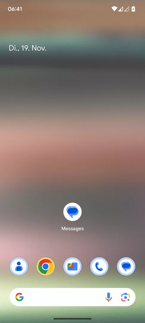 Absender von Nachrichten blockieren – Android 15: Schritt 1 – Messages-App öffnen