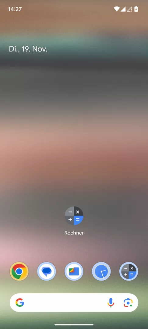 Taschenrechner verwenden und erweiterte Funktionen finden – Android 15: Schritt 1 – Rechner-App öffnen