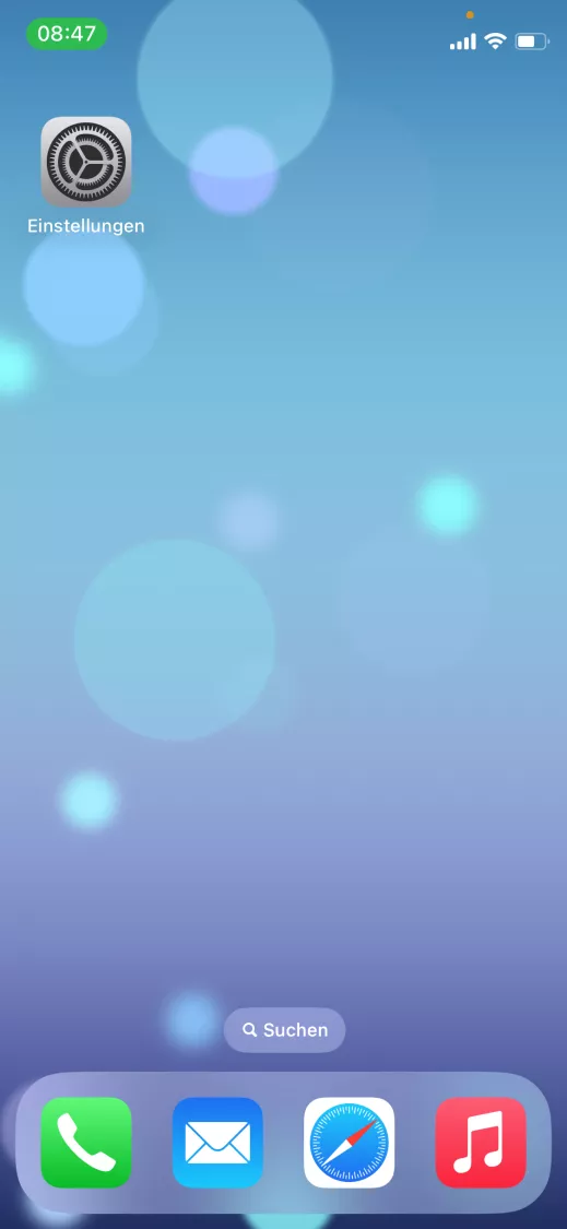 Geführten Zugriff starten – iOS 17: Schritt 1 – Beliebige App öffnen