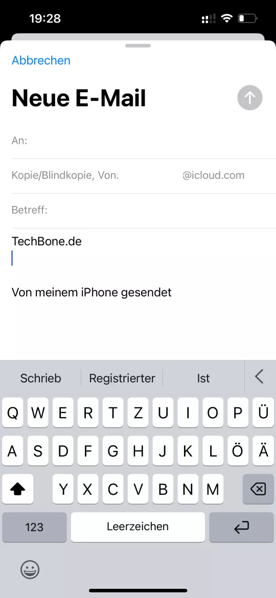 Datei in Mail-App anhängen – iOS 17: Schritt 1 – E-Mail öffnen