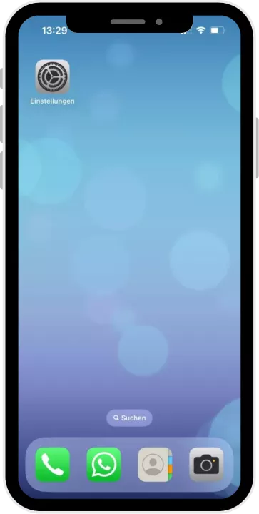 Notfallpass über Notruf-SOS öffnen – iOS 17: Schritt 1 – Seiten- und Leisertaste halten