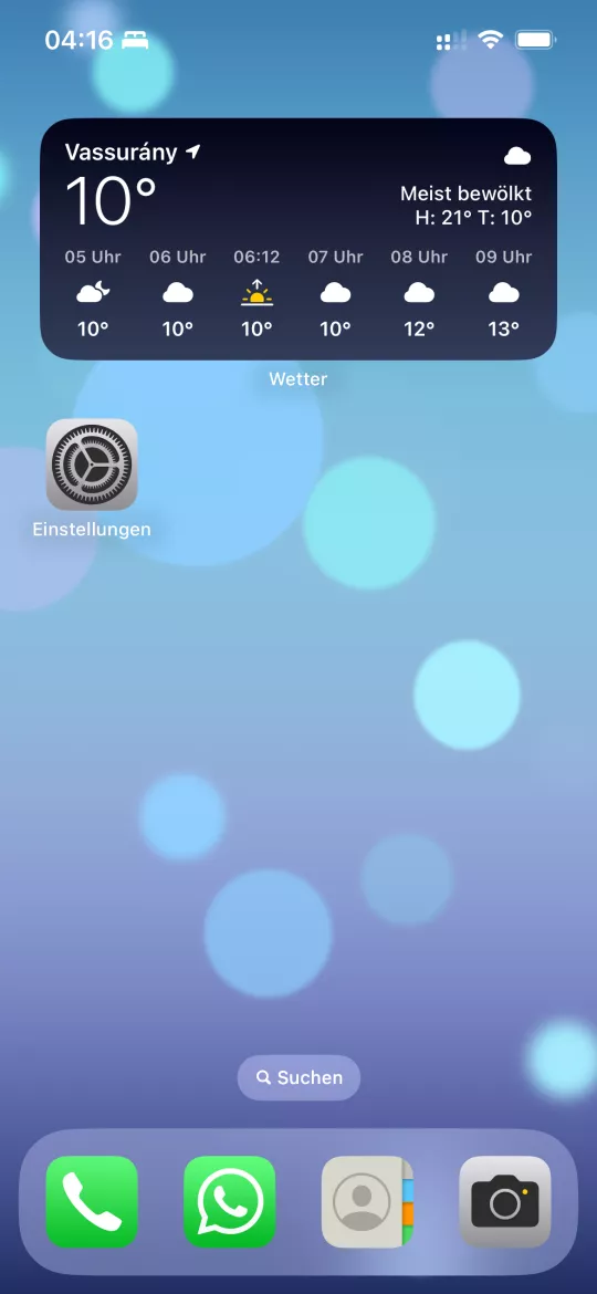 Startbildschirm: Widget entfernen – iOS 17: Schritt 1 – Widget