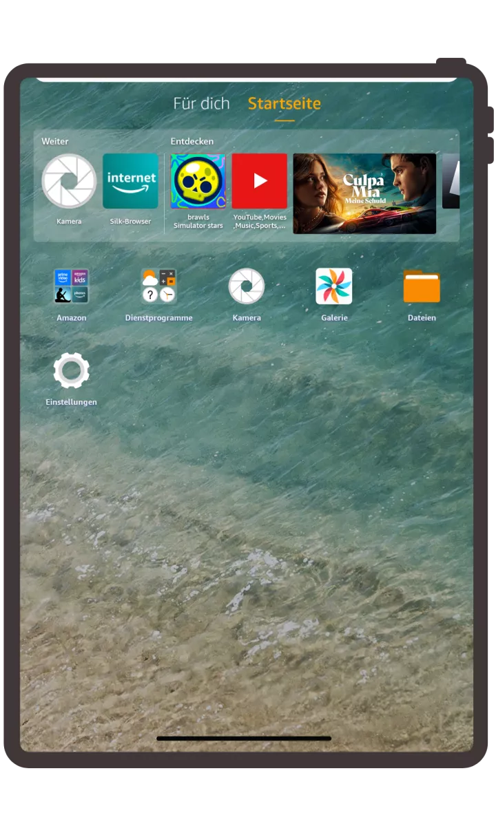 Abgesicherter Modus aktivieren – Fire OS 8: Schritt 1 – Ein/Aus-Taste halten