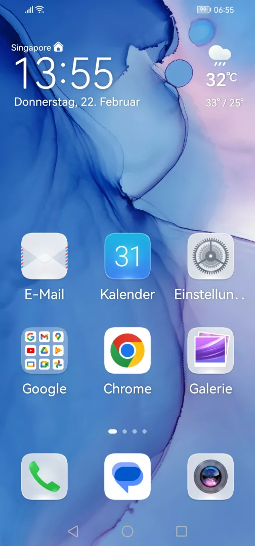 Einfachen Modus deaktivieren – EMUI 12: Schritt 1 – Einfacher Modus ausschalten