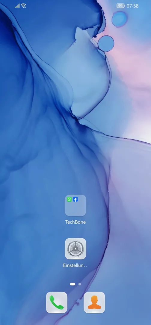 Startbildschirm: Ordner umbenennen – EMUI 12: Schritt 1 – Ordner öffnen