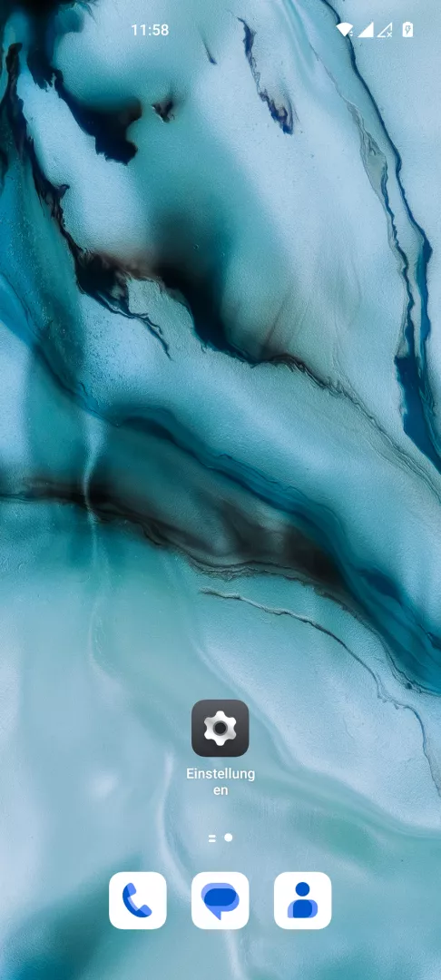 Weltuhr-Widget zum Startbildschirm hinzufügen – Oxygenos 12: Schritt 1 – Freie Fläche auf Startbildschirm halten