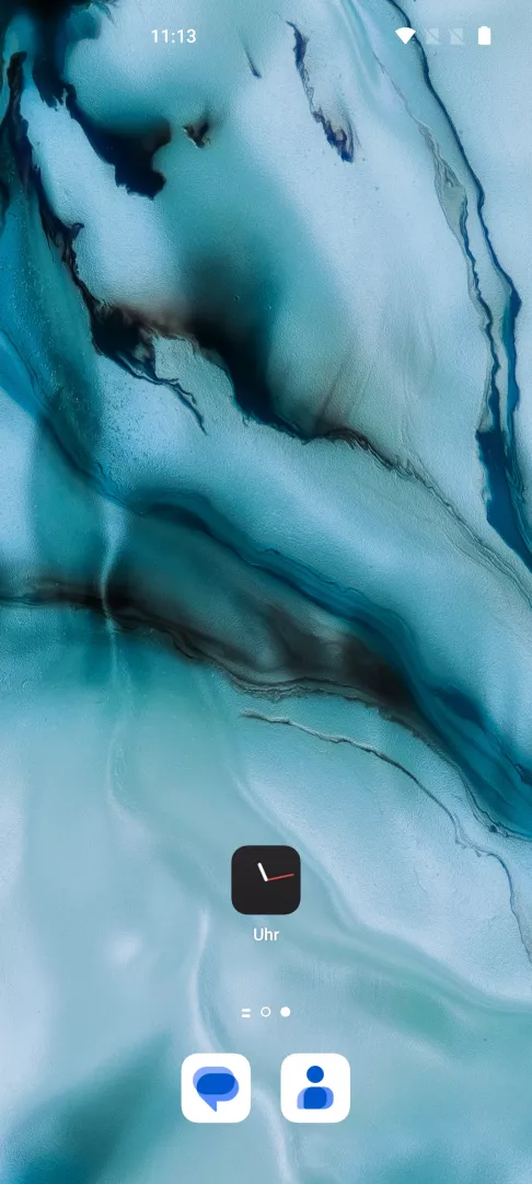 Wecker bei ausgeschaltetem Gerät klingeln lassen – Oxygenos 12: Schritt 1 – Uhr-App öffnen