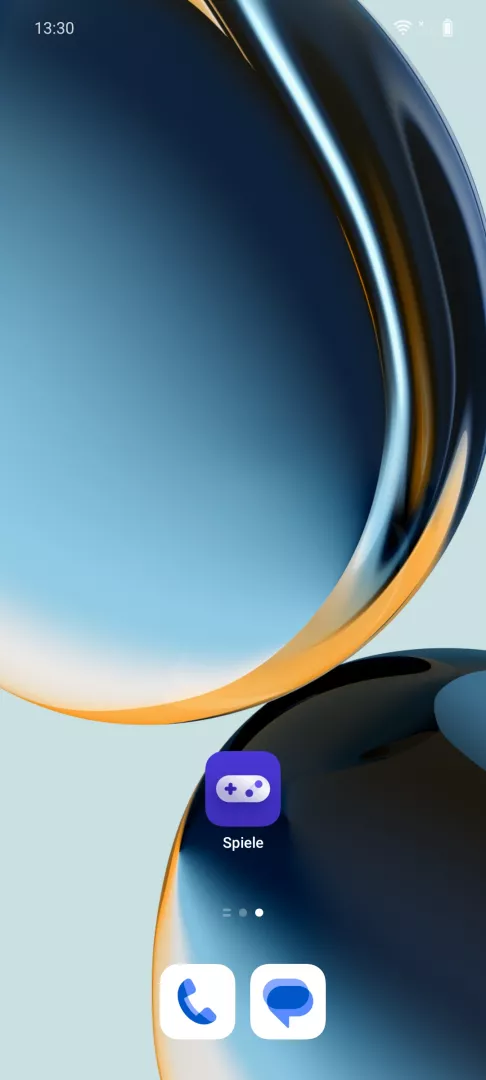 Anrufe über Lautsprecher in der Spiele-App annehmen – Oxygenos 14: Schritt 1 – Spiele-App öffnen