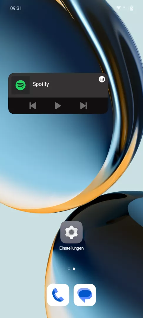 Widget auf dem Startbildschirm verschieben – Oxygenos 14: Schritt 1 – Widget auf Startbildschirm halten