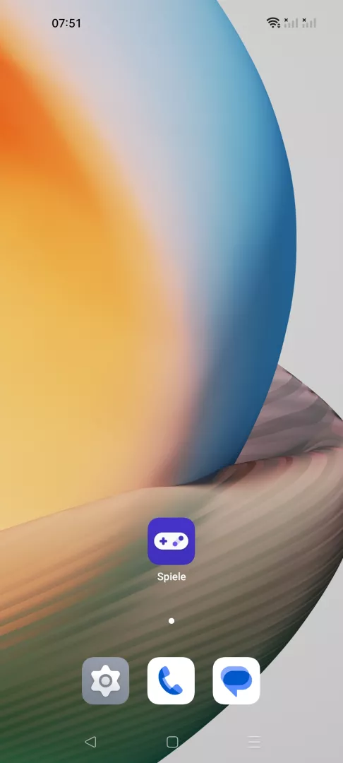 Game Toolkit einschalten oder ausschalten – Coloros 13: Schritt 1 – App Spiele