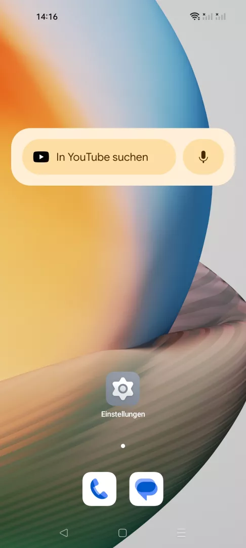 Widget vom Startbildschirm entfernen – Coloros 13: Schritt 1 – Widget (Tippen & Halten)