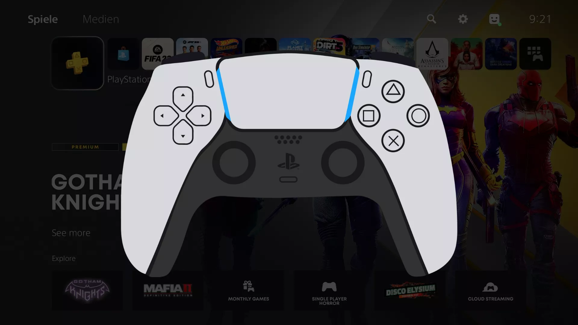 Controller-Lautstärke anpassen oder Ton ausschalten – Firmware 8: Schritt 1 – Kontrollzentrum öffnen