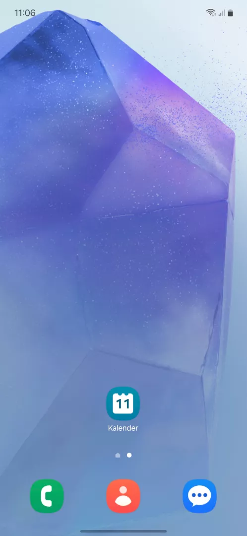 Abgeschlossene Erinnerungen in der Kalender-App anzeigen – One UI 6: Schritt 1 – Kalender-App öffnen