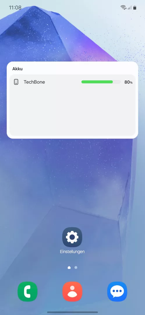 Widget auf dem Startbildschirm verschieben – One UI 6: Schritt 1 – Startbildschirm-Widget halten