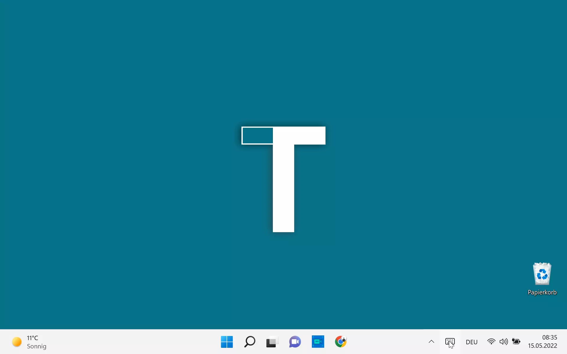 Zwischenablage-Eintrag über Bildschirmtastatur einfügen – Windows 11: Schritt 1 – Bildschirmtastatur öffnen (Tablets)