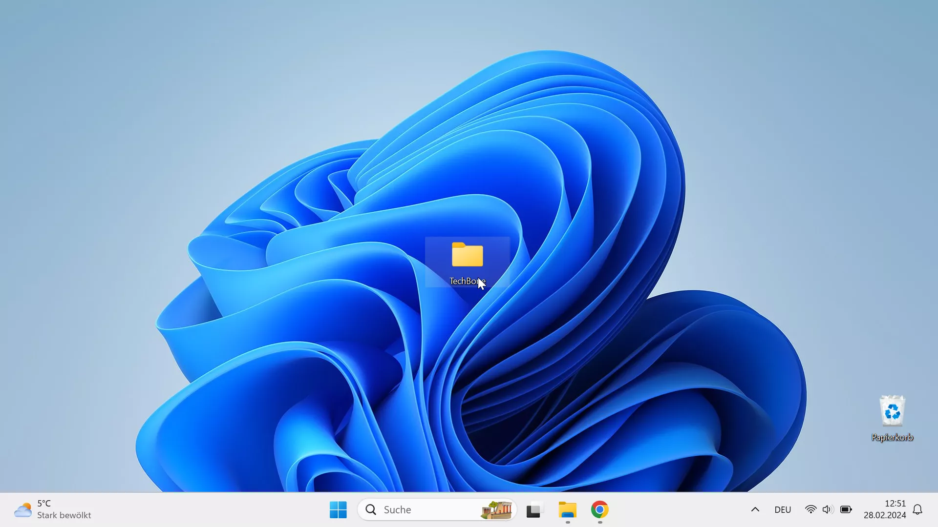 Explorer: Datei lokal oder in OneDrive sichern – Windows 11: Schritt 1 – Ordner/Explorer öffnen (Desktop)