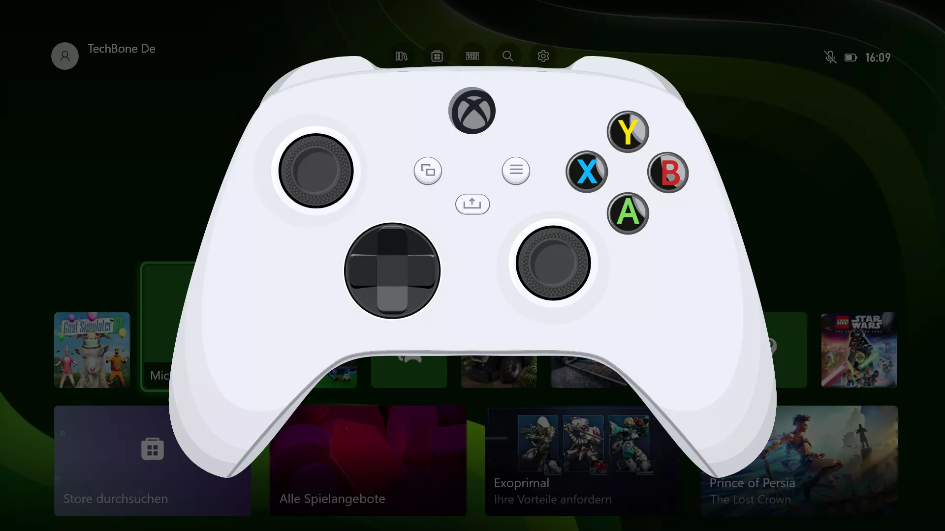 Konsole neu starten – Xbox Series S X: Schritt 1 – Xbox-Taste (Gedrückt halten)