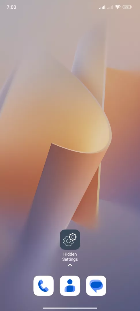 Benachrichtigungsverlauf einschalten – Hyperos 1: Schritt 1 – Hidden Settings-App öffnen